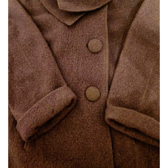 Vintage Sandro Wool Dark Grey Swing Jacket XL - Picture 10 of 16